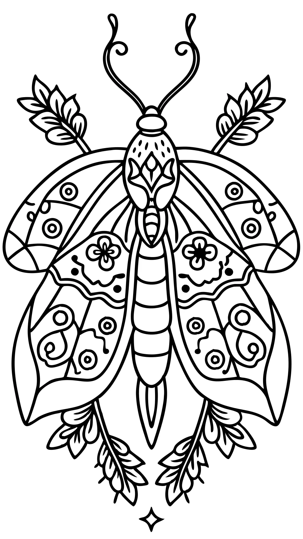 moth coloring page